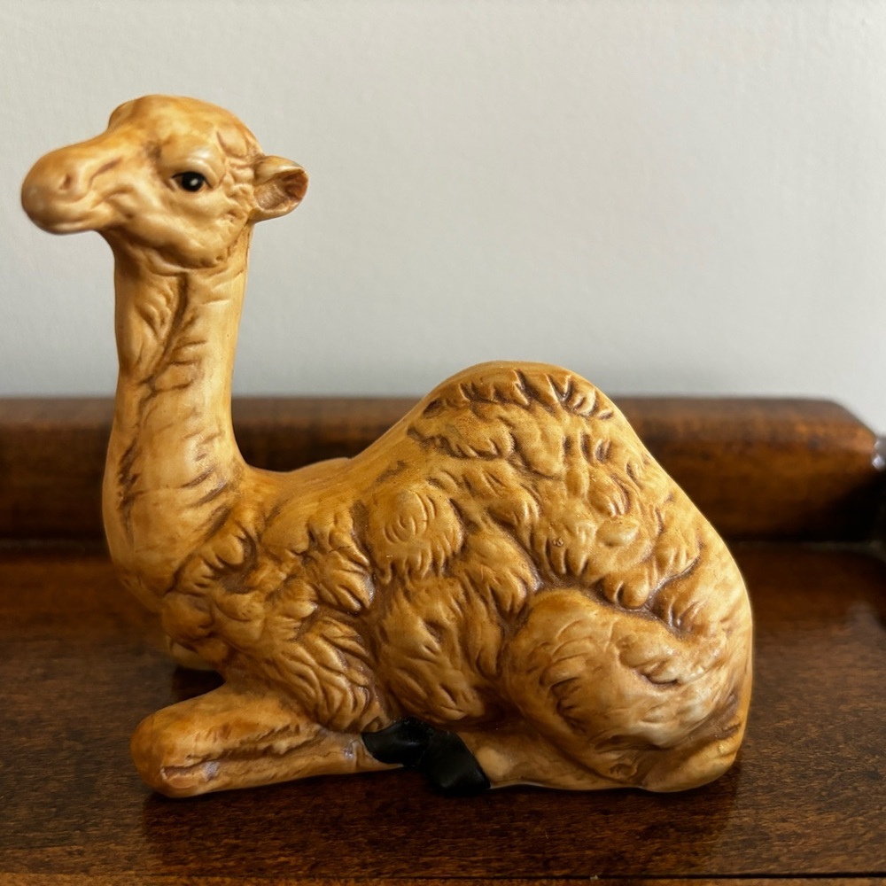 Camel Glass Figurine Around 3” tall